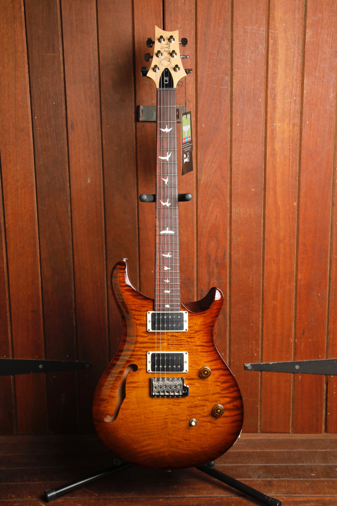 PRS CE24 Semi-Hollow Black Amber Electric Guitar