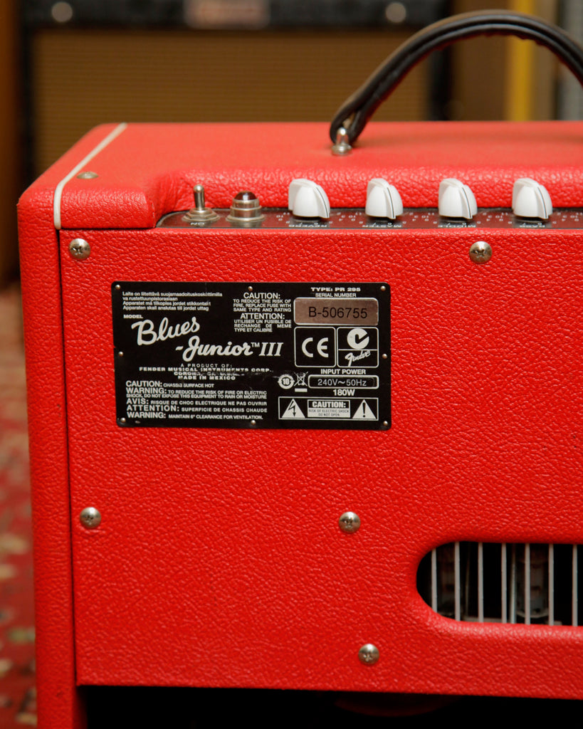 Fender Limited Edition Red Blues Junior III 15-Watt 1x12" Valve Amplifier Combo Pre-Owned