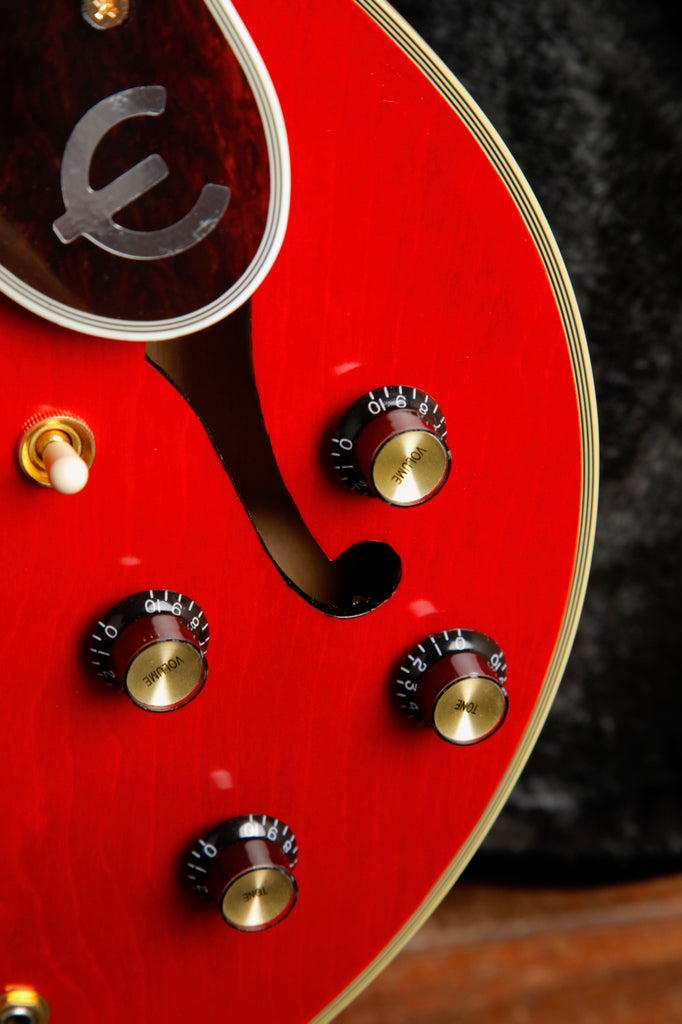 Epiphone Masterbuilt Gem Archer Sheraton Cherry Red Semi-Hollow Electric Guitar
