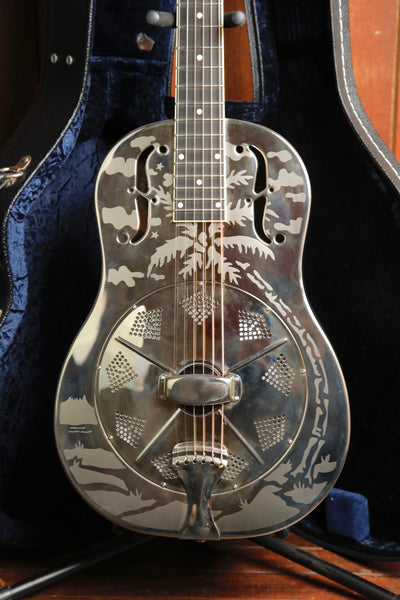 National Style O 12 Fret Single Cone Roundneck Left Handed Resonator Guitar 2008 Pre-Owned