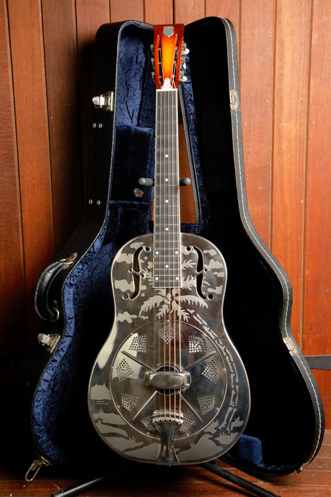 National Style O 12 Fret Single Cone Roundneck Left Handed Resonator Guitar 2008 Pre-Owned