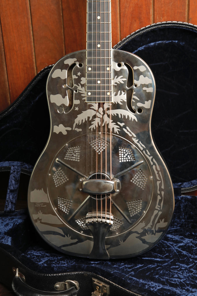 National Style O 12 Fret Single Cone Roundneck Left Handed Resonator Guitar 2008 Pre-Owned