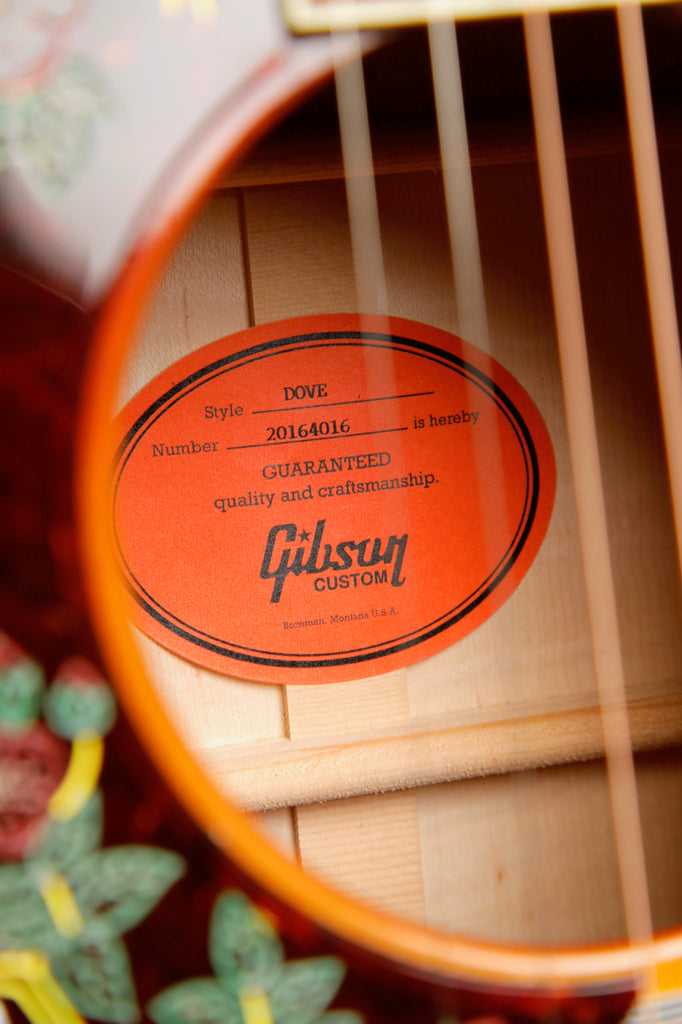 Gibson Custom Dove Left-Handed Acoustic-Electric Guitar Vintage Cherry Sunburst 2024 Pre-Owned