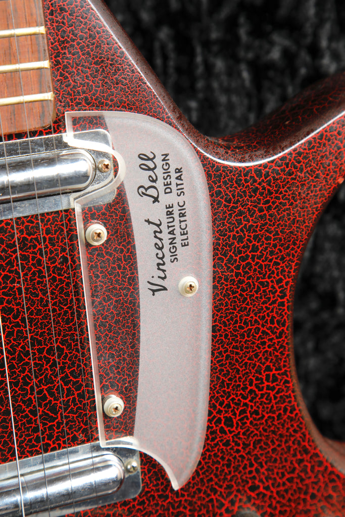 Coral Electric Sitar 1967 Vincent Bell Signature Red Crackle Finish Pre-Owned