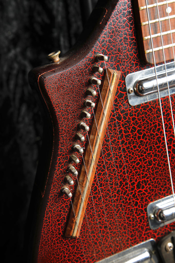 Coral Electric Sitar 1967 Vincent Bell Signature Red Crackle Finish Pre-Owned