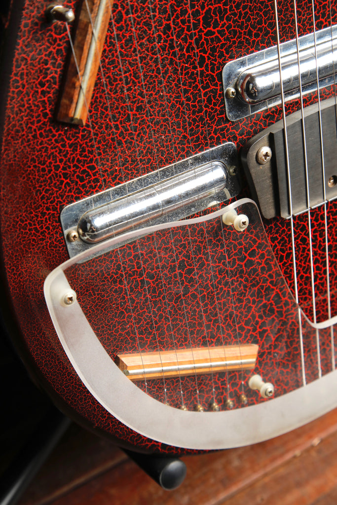 Coral Electric Sitar 1967 Vincent Bell Signature Red Crackle Finish Pre-Owned