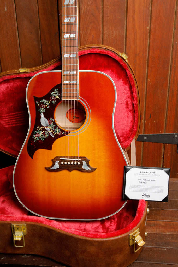 Gibson Custom Dove Left-Handed Acoustic-Electric Guitar Vintage Cherry Sunburst 2024 Pre-Owned