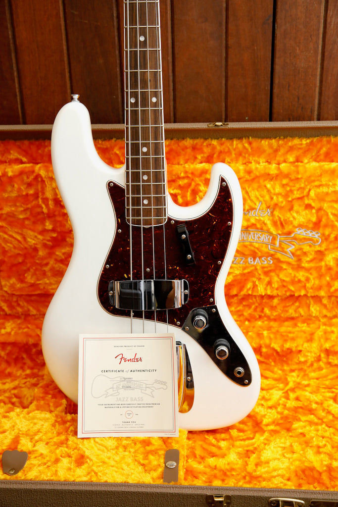 Fender 60th Anniversary Jazz Bass Arctic Pearl 2020 Pre-Owned