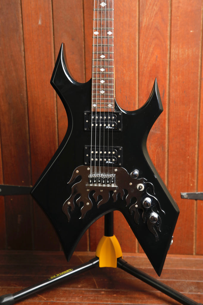B.C. Rich Afterburner Warlock Black Electric Guitar Pre-Owned
