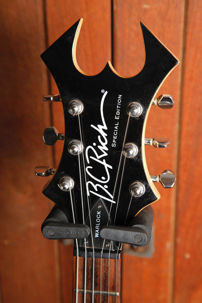 B.C. Rich Afterburner Warlock Black Electric Guitar Pre-Owned