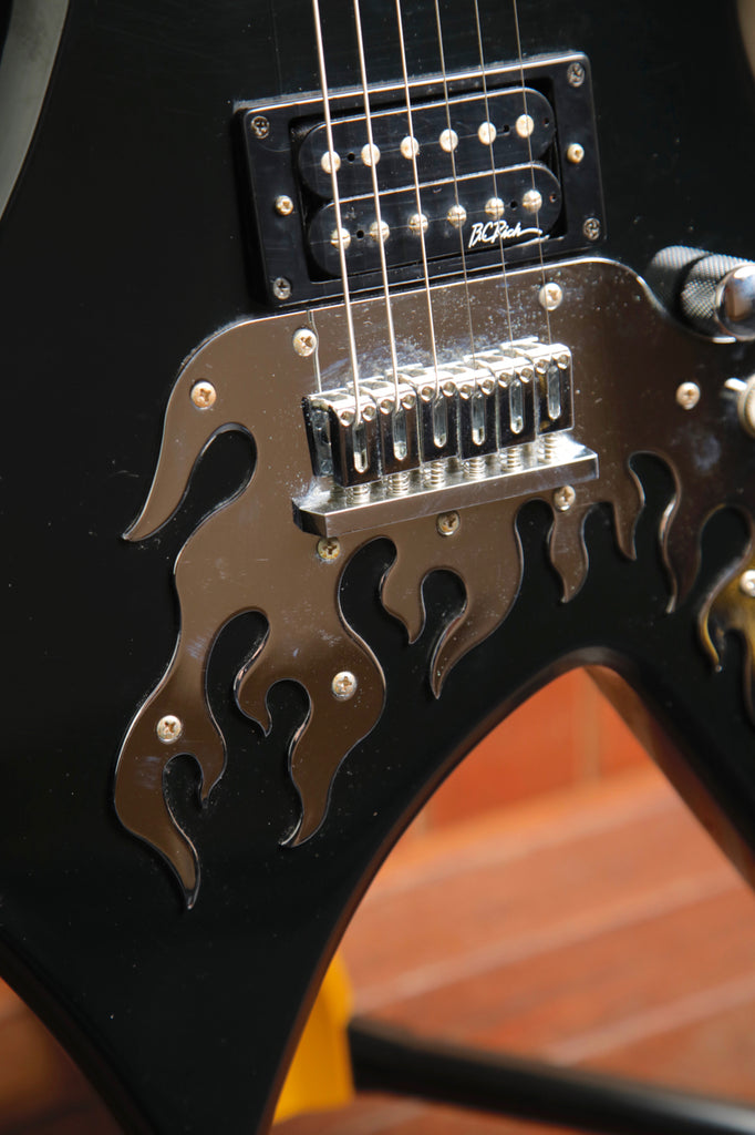 B.C. Rich Afterburner Warlock Black Electric Guitar Pre-Owned