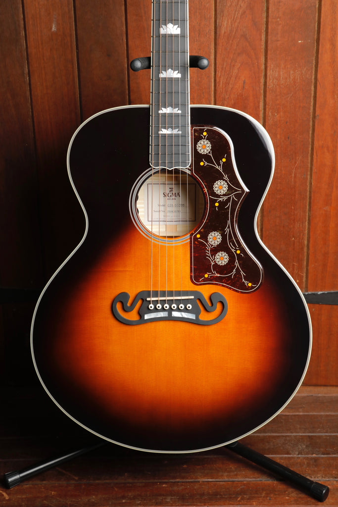 Sigma GJA-SG200 Grand Jumbo Vintage Sunburst Acoustic-Electric Guitar