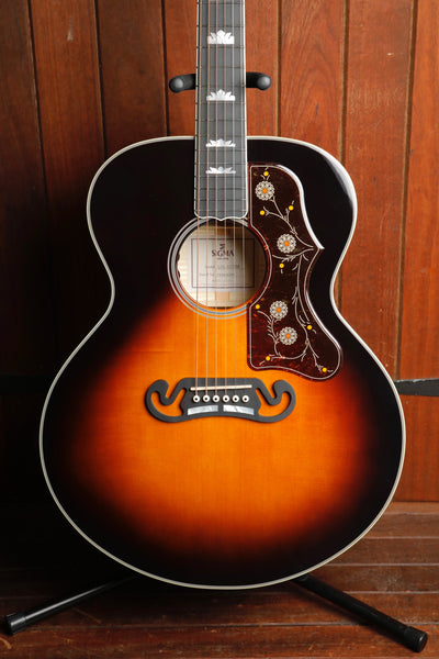 Sigma GJA-SG200 Grand Jumbo Vintage Sunburst Acoustic-Electric Guitar