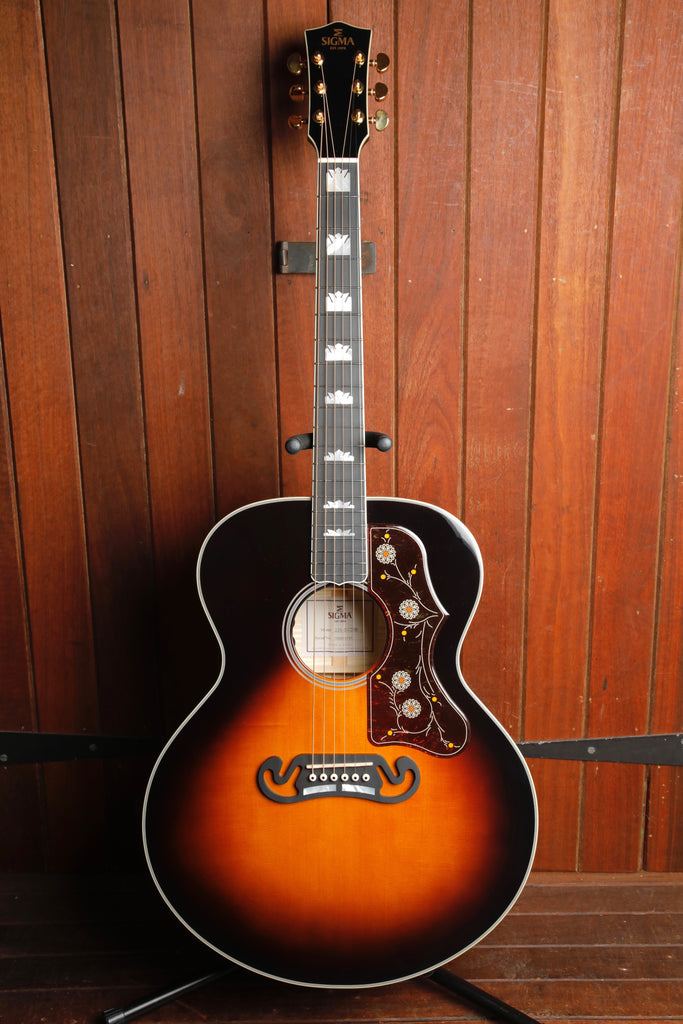 Sigma GJA-SG200 Grand Jumbo Vintage Sunburst Acoustic-Electric Guitar