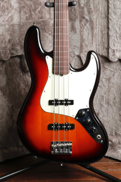 Fender American Professional Fretless Jazz Bass 3-Colour Sunburst Pre-Owned