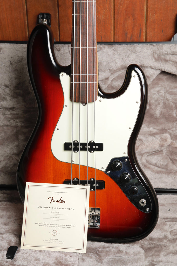 Fender American Professional Fretless Jazz Bass 3-Colour Sunburst Pre-Owned