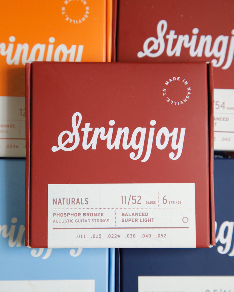 Stringjoy Naturals Super Light Gauge (11-52) Phosphor Bronze Acoustic Guitar Strings