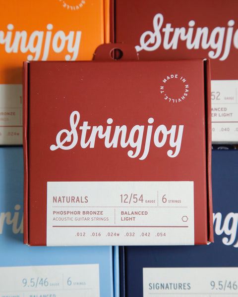 Stringjoy Naturals Light Gauge (12-54) Phosphor Bronze Acoustic Guitar Strings