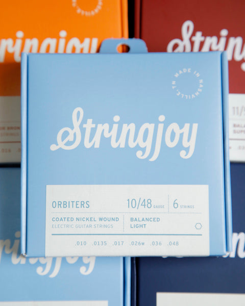 Stringjoy Orbiters Balanced Light Gauge (10-48) Coated Nickel Wound Electric Guitar Strings