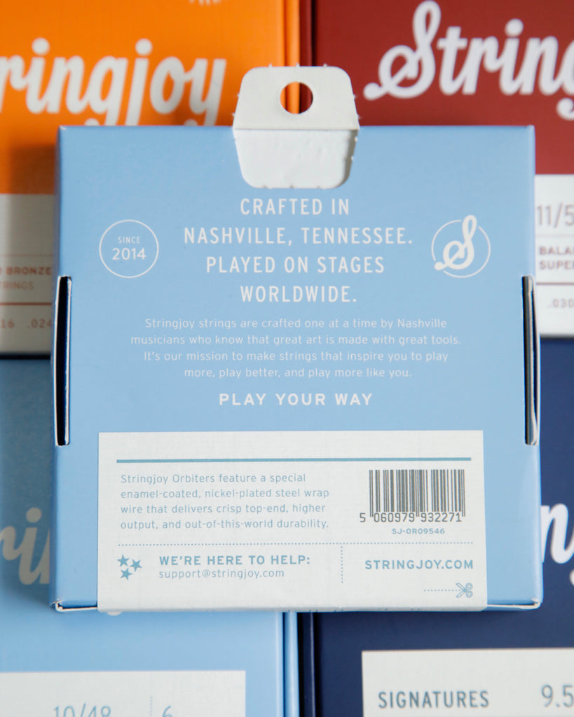 Stringjoy Orbiters Balanced Super Light Plus Gauge (9.5-46) Coated Nickel Wound Electric Guitar Strings
