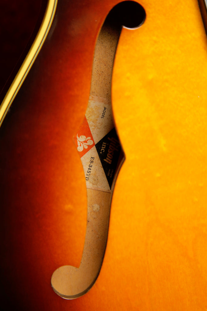 Gibson ES-345 Stereo 1979 Vintage Sunburst Semi-Hollow Electric Guitar Pre-Owned