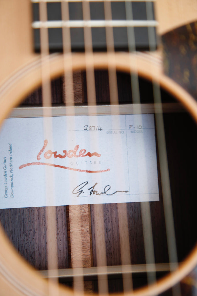 Lowden F-10 Original Series Red Cedar / Indian Rosewood Acoustic Guitar