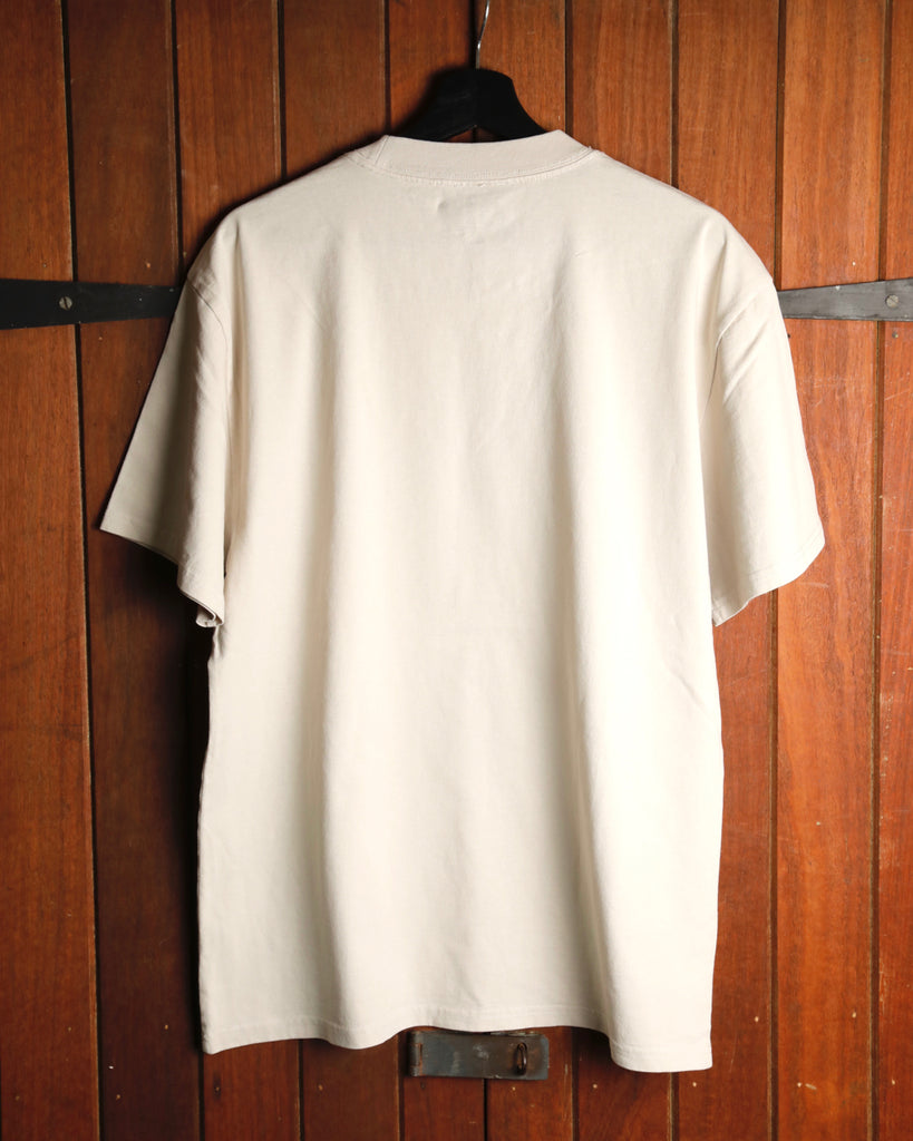 The Rock Inn "Rick-Inn-Backer" T-Shirt - Faded Bone/Red