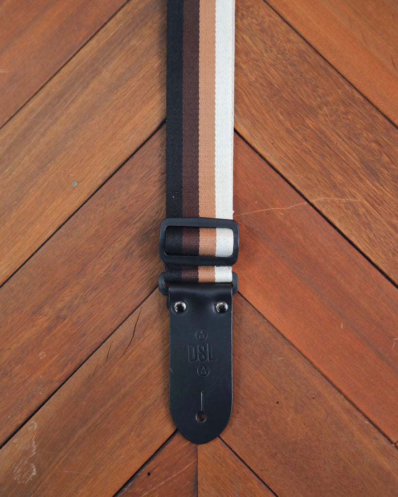 DSL Stripe Cotton & Polyester 2" Guitar Straps - Made in Aus
