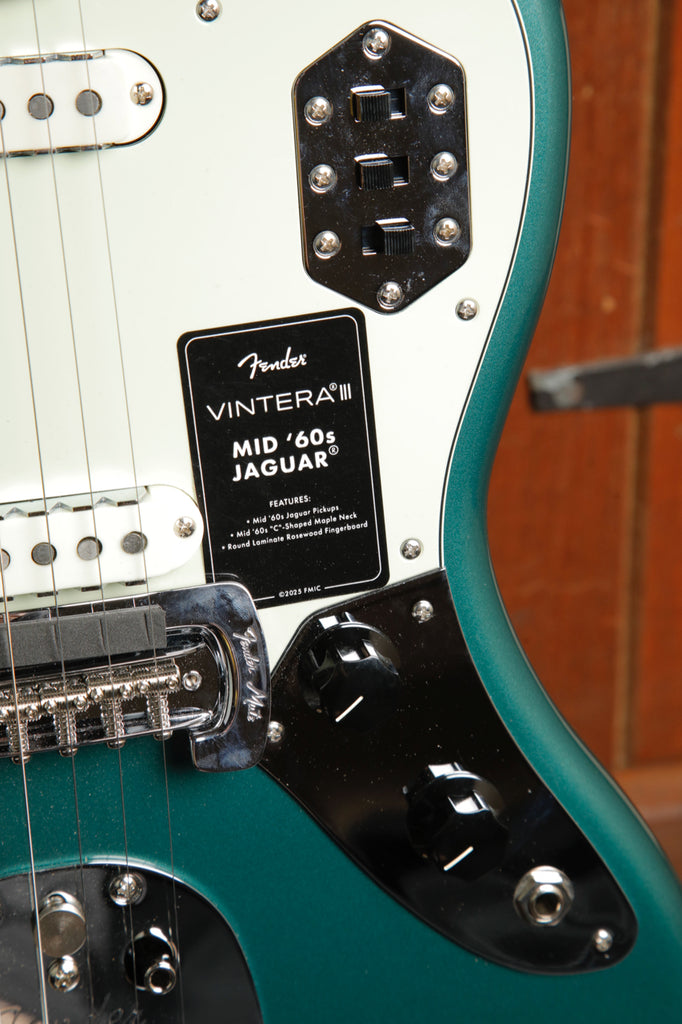 Fender Vintera III Mid '60s Jaguar Sherwood Green Metallic Electric Guitar