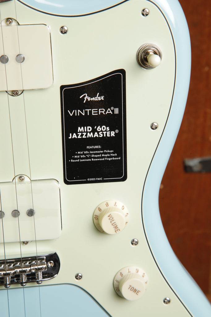 Fender Vintera III Mid '60s Jazzmaster Sonic Blue Electric Guitar