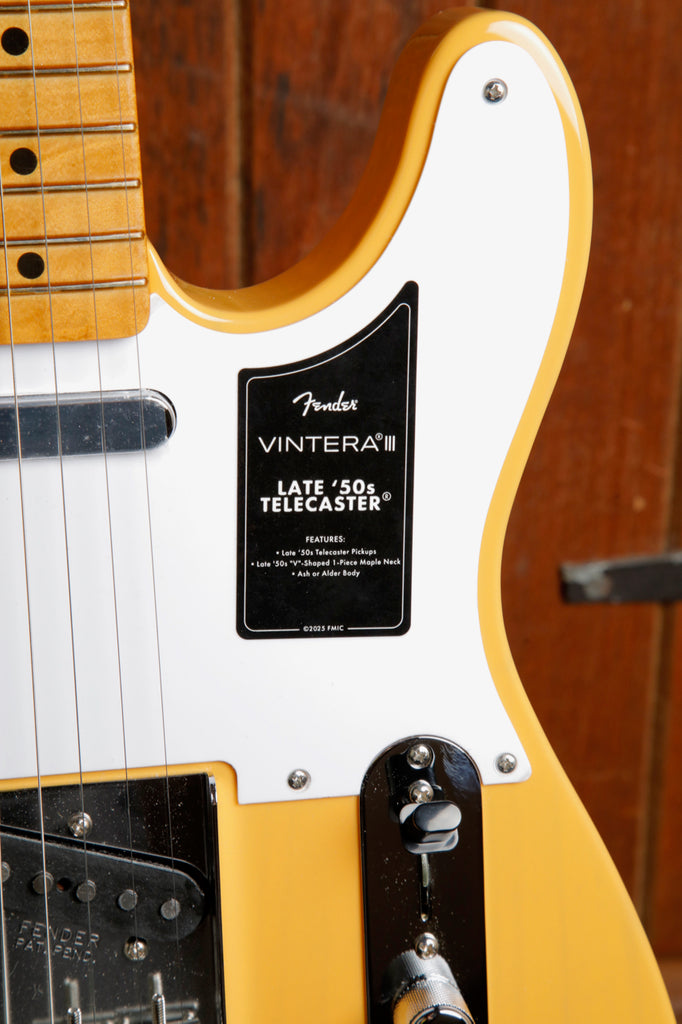 Fender Vintera III Late '50s Telecaster Butterscotch Blonde Electric Guitar