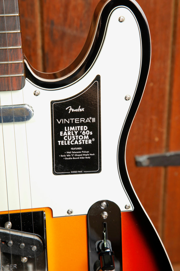 Fender Limited Edition Vintera III Early '60s Custom Telecaster 3-Colour Sunburst