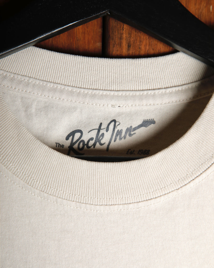 The Rock Inn "Wizard of Rock" T-Shirt - Faded Bone/Teal