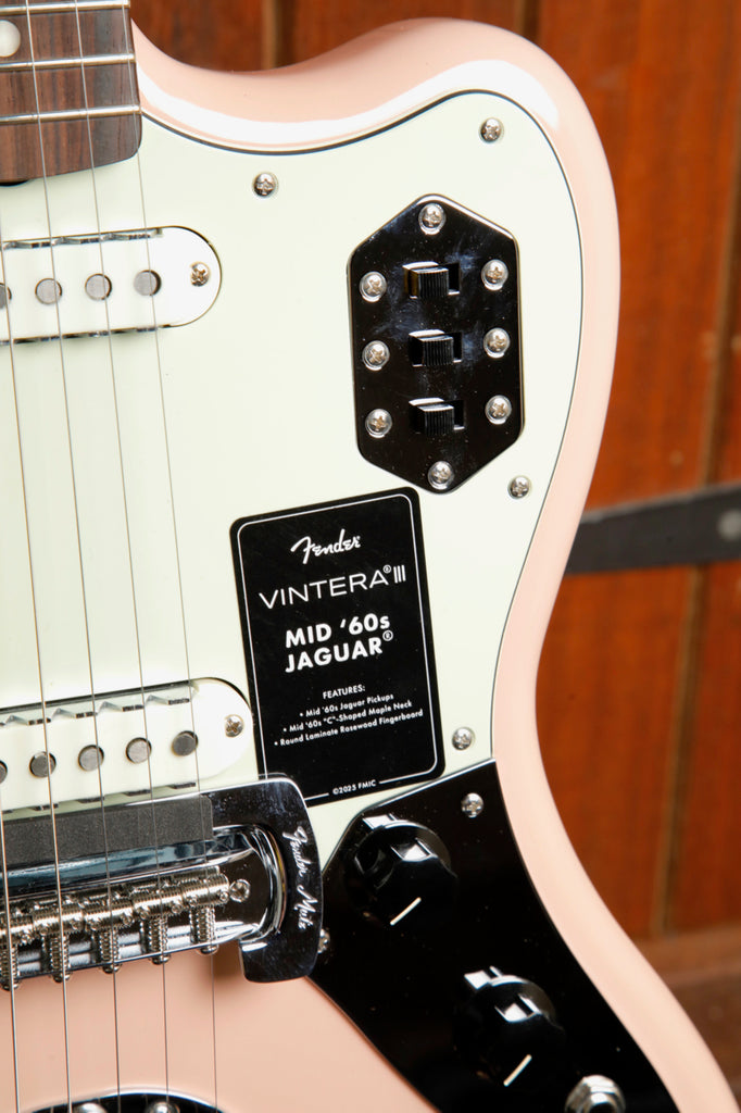 Fender Vintera III Mid '60s Jaguar Shell Pink Electric Guitar