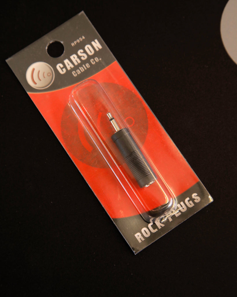Carson Rock Plugs 6.3mm (1/4") to 3.5mm Mono Adapter