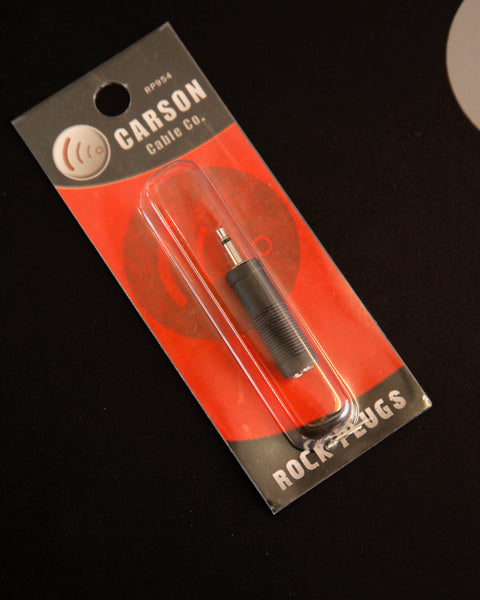 Carson Rock Plugs 6.3mm (1/4") to 3.5mm Mono Adapter