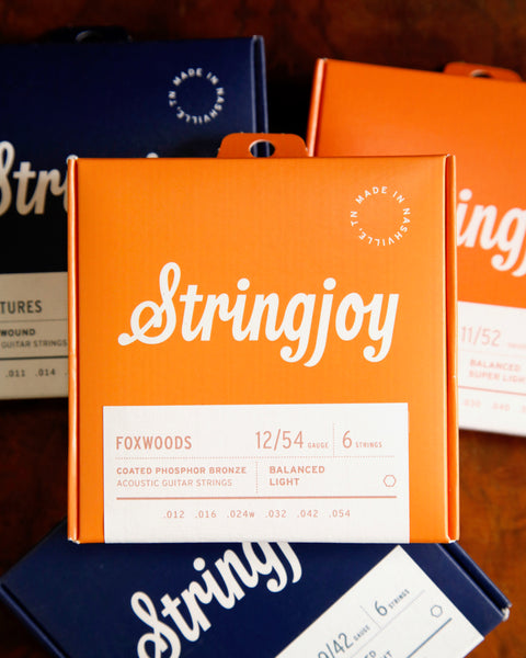 Stringjoy Foxwoods 12-54 Light Gauge Coated Phosphor Bronze Acoustic Guitar Strings