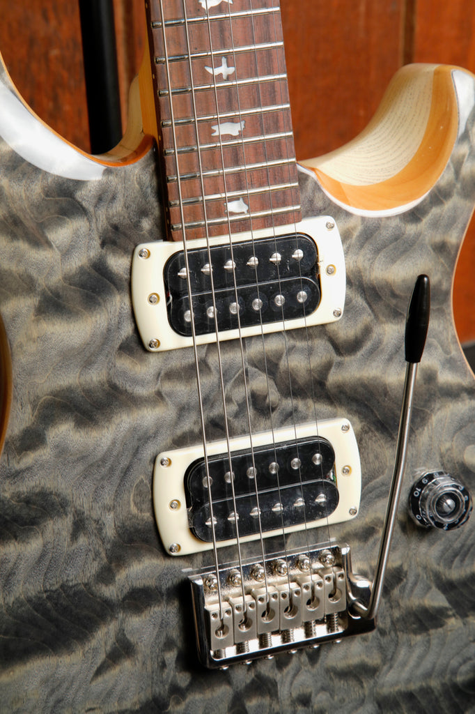 PRS Paul Reed Smith SE CE24 Quilt Charcoal Top Swamp Ash Back