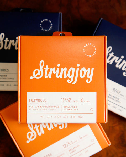 Stringjoy Foxwoods 11-52 Super Light Gauge Coated Phosphor Bronze Acoustic Guitar Strings