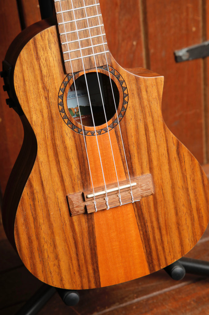 Kala KA-TK-C-CE Teak Concert Cutaway Ukulele w/Pickup