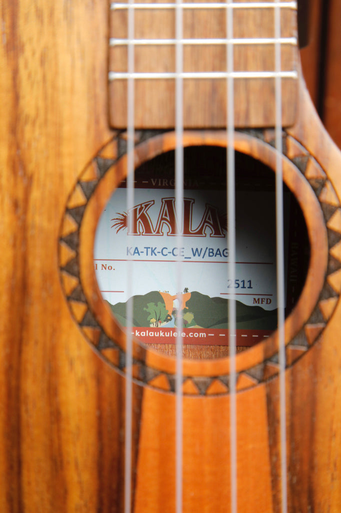 Kala KA-TK-C-CE Teak Concert Cutaway Ukulele w/Pickup