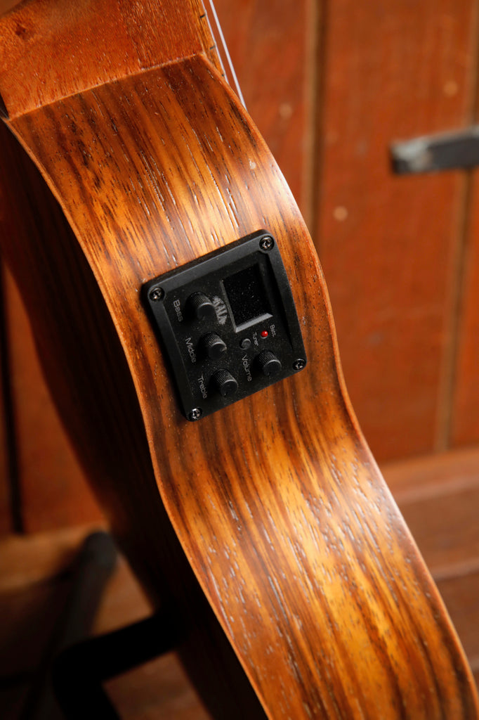 Kala KA-TK-C-CE Teak Concert Cutaway Ukulele w/Pickup
