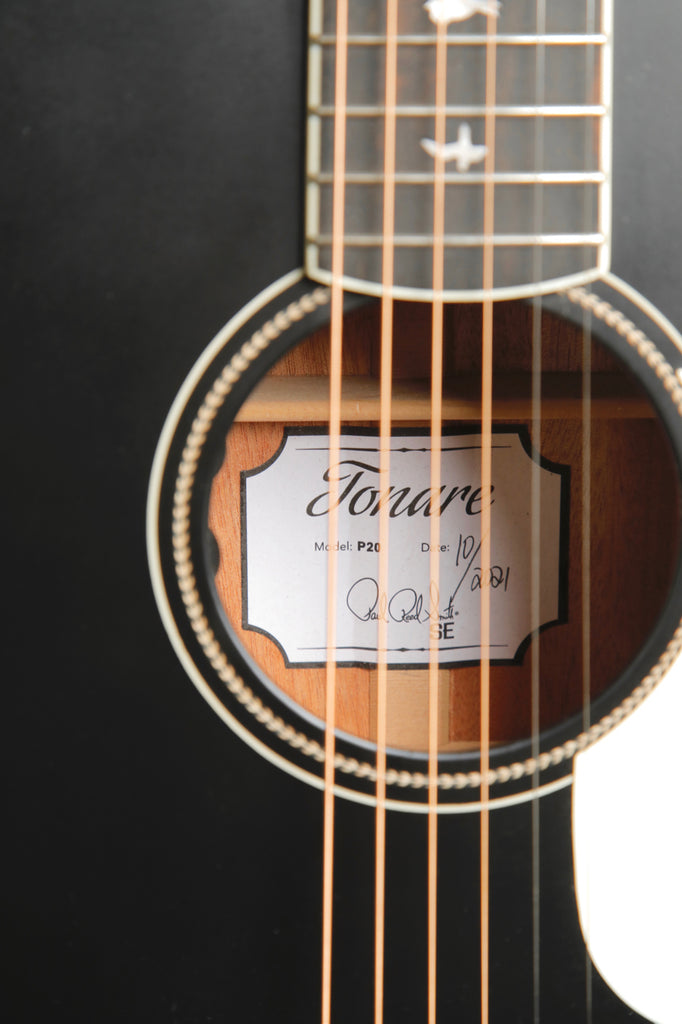 PRS SE P20E Parlor Satin Black Acoustic-Electric Guitar Pre-Owned