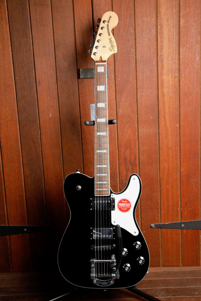 Squier Paranormal Troublemaker Telecaster Deluxe Bigsby Black Electric Guitar
