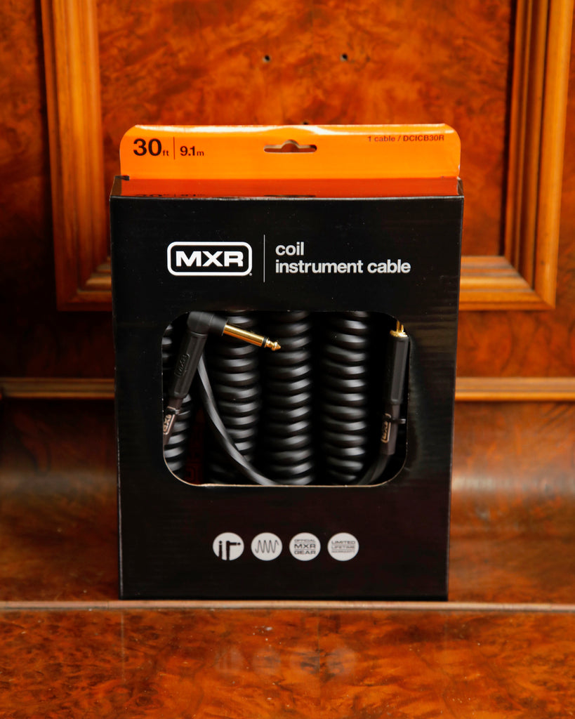 MXR 30 Ft (9.1m) Coil Cable Black, Right/Straight