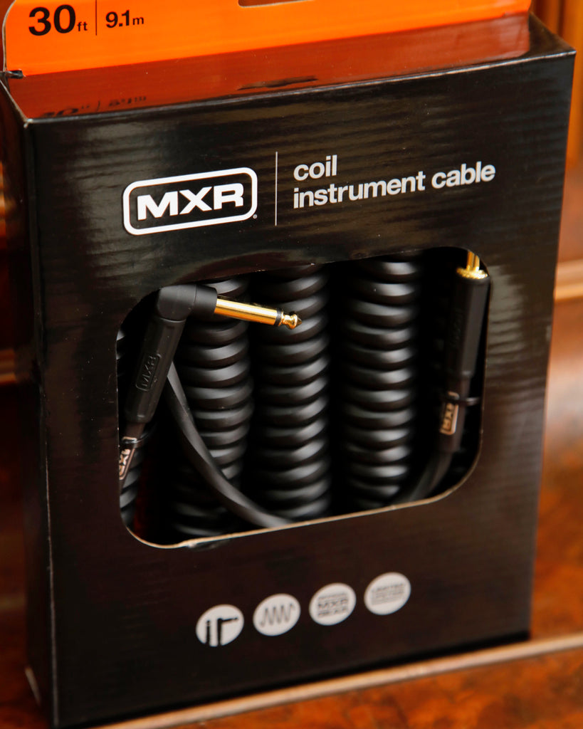 MXR 30 Ft (9.1m) Coil Cable Black, Right/Straight