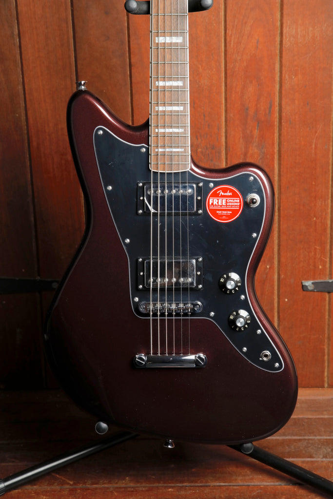 Squier Paranormal Baritone Jazzmaster HH Oxblood Electric Guitar