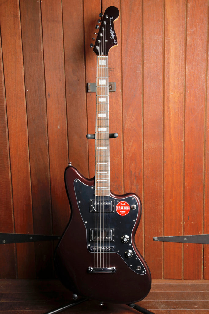 Squier Paranormal Baritone Jazzmaster HH Oxblood Electric Guitar