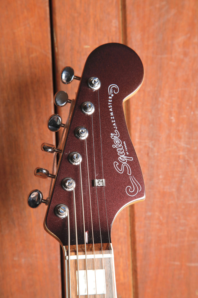 Squier Paranormal Baritone Jazzmaster HH Oxblood Electric Guitar