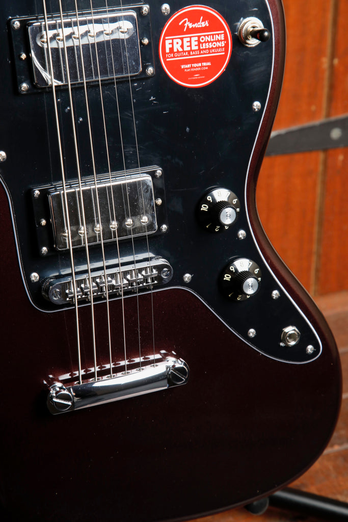 Squier Paranormal Baritone Jazzmaster HH Oxblood Electric Guitar